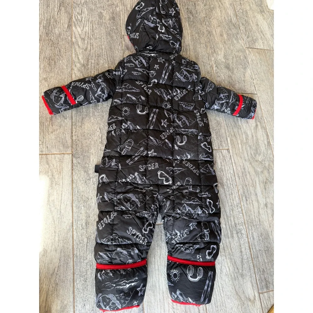 Spyder Snowsuit 9 - 12 Months Doodle Print Bunting 12M Boys Baby Hooded Sherpa